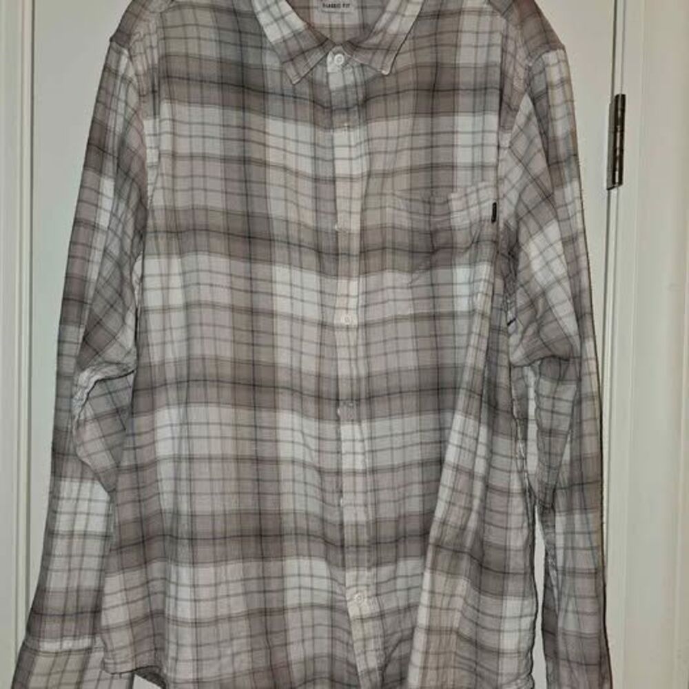 Hurley Classic Fit Plaid Long Sleeve Button Down Shirt XXL